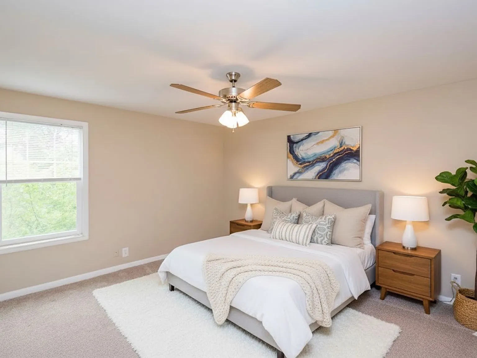 Carpeted bedroom